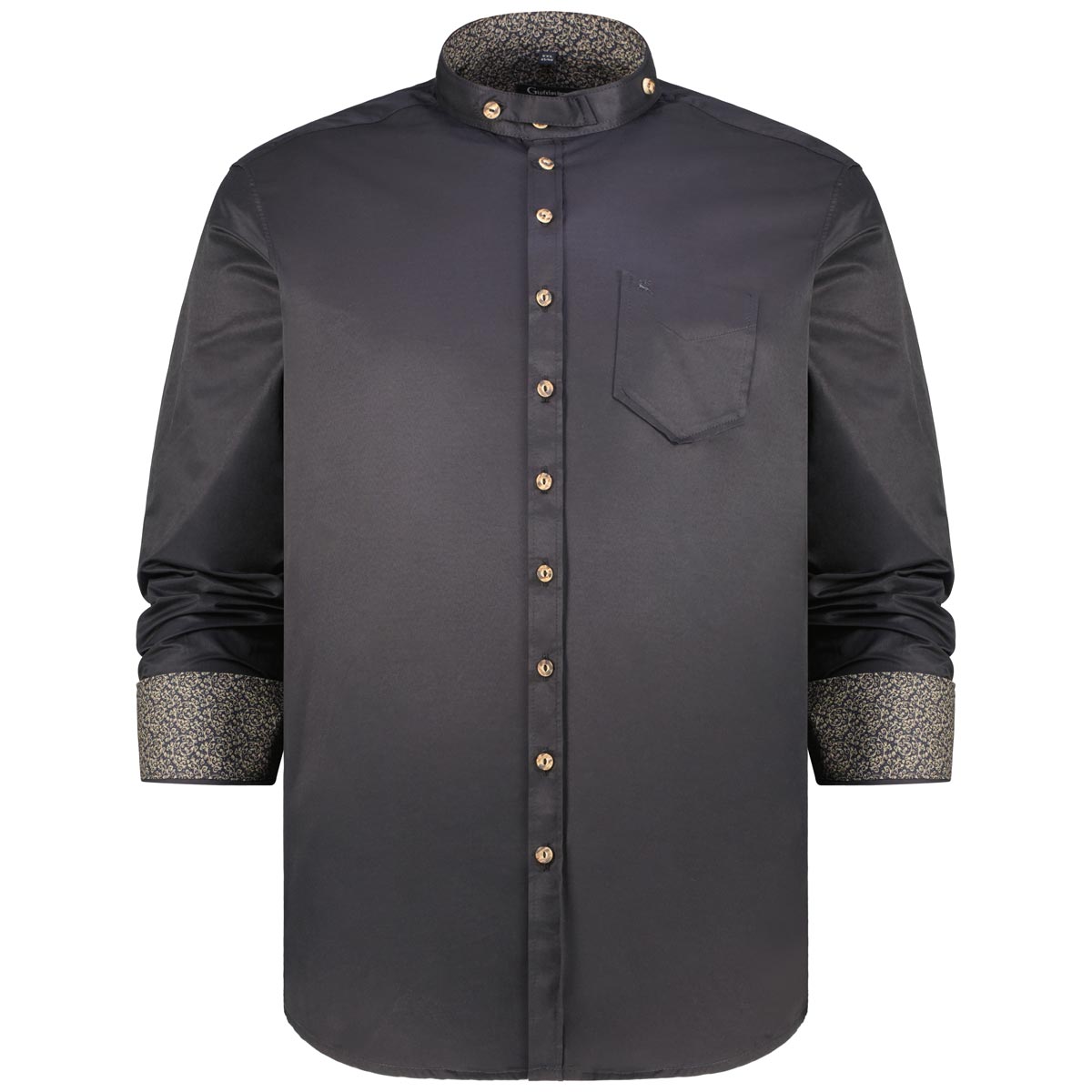 Orbis Trachtenhemd aus Baumwollmix schwarz