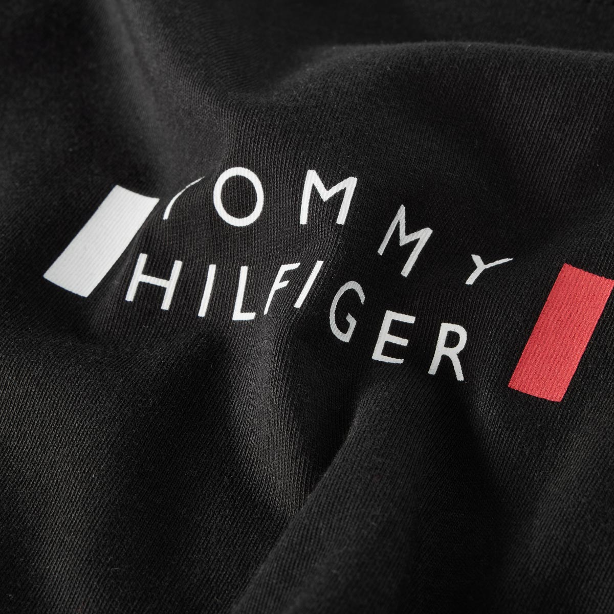 Tommy Hilfiger T-Shirt mit Label-Print schwarz