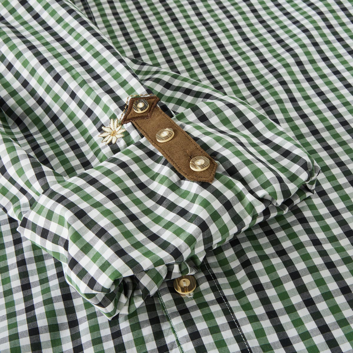Orbis Kariertes Trachtenhemd waldgrün