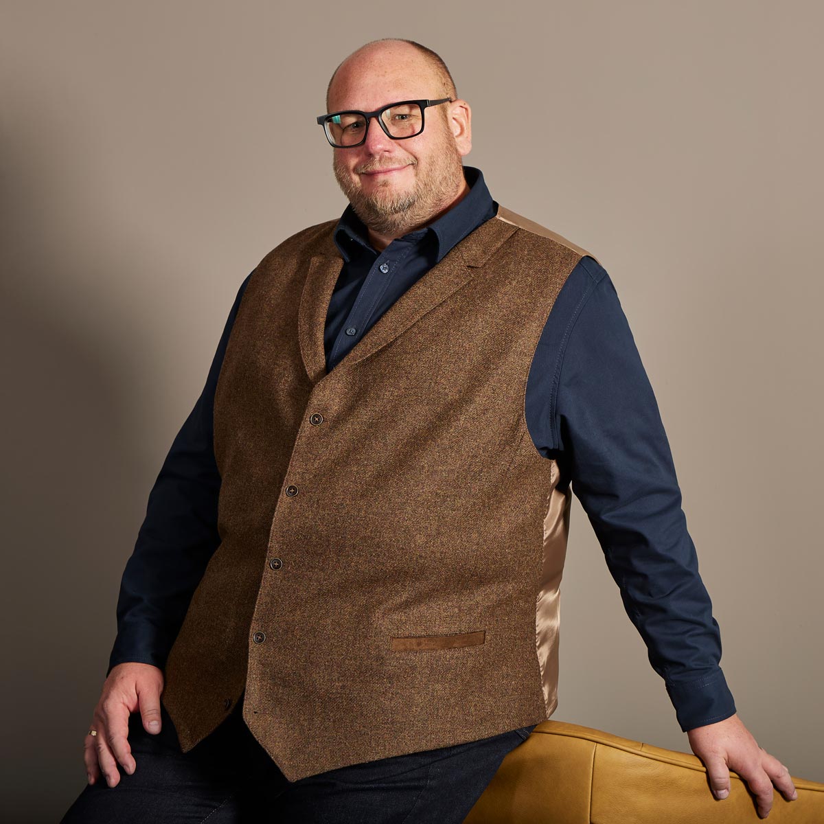 Weis Weste aus Wolle blau