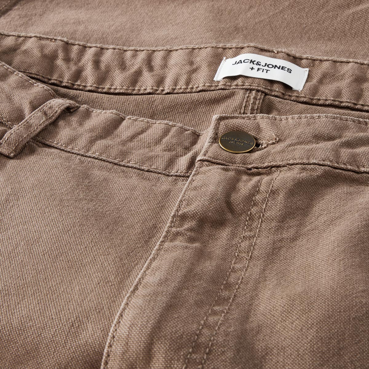 Jack&Jones 5-Pocket Jeans "Eddie" mit Hammerschlaufe, Loose Fit braun