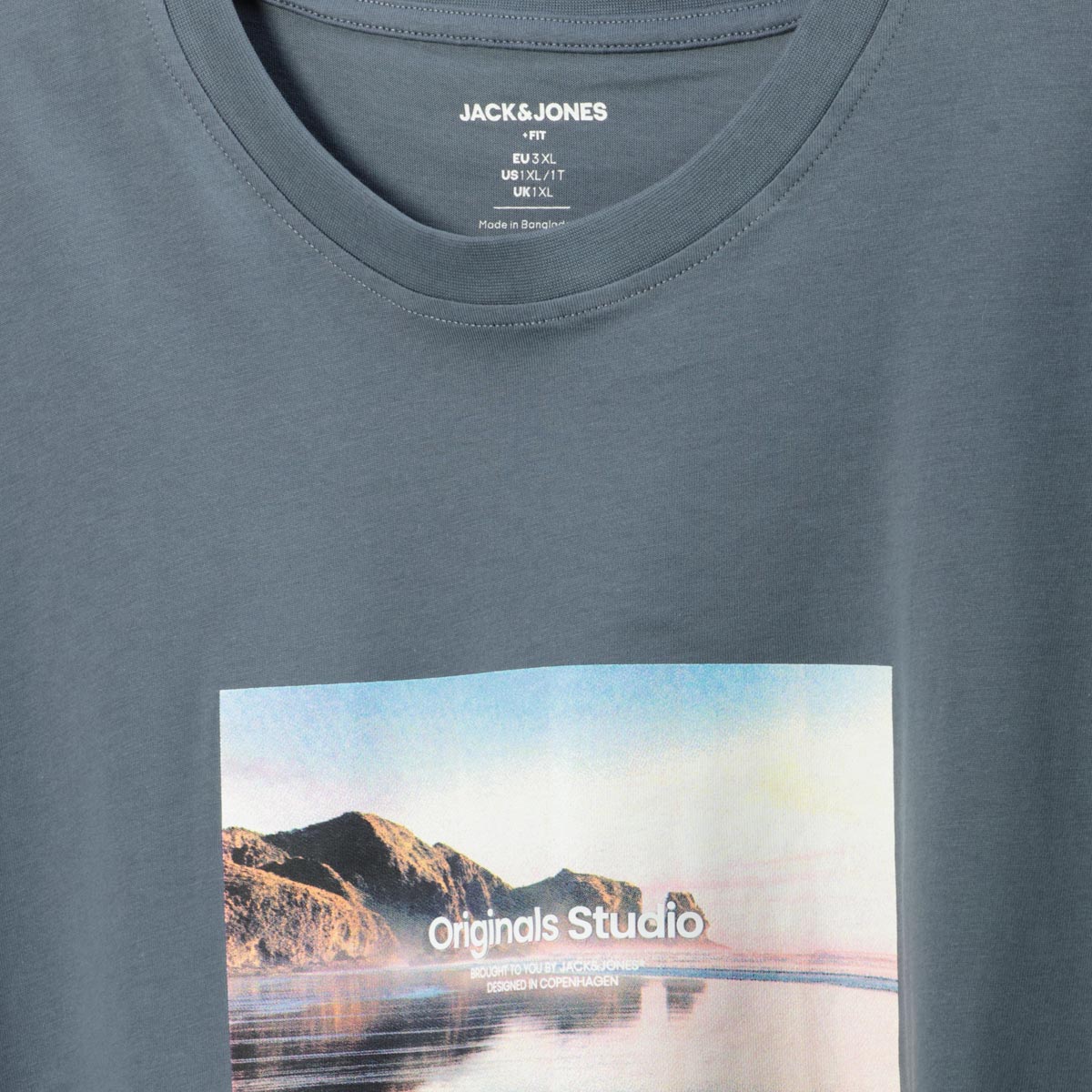 Jack&Jones T-Shirt mit Foto-Print grau