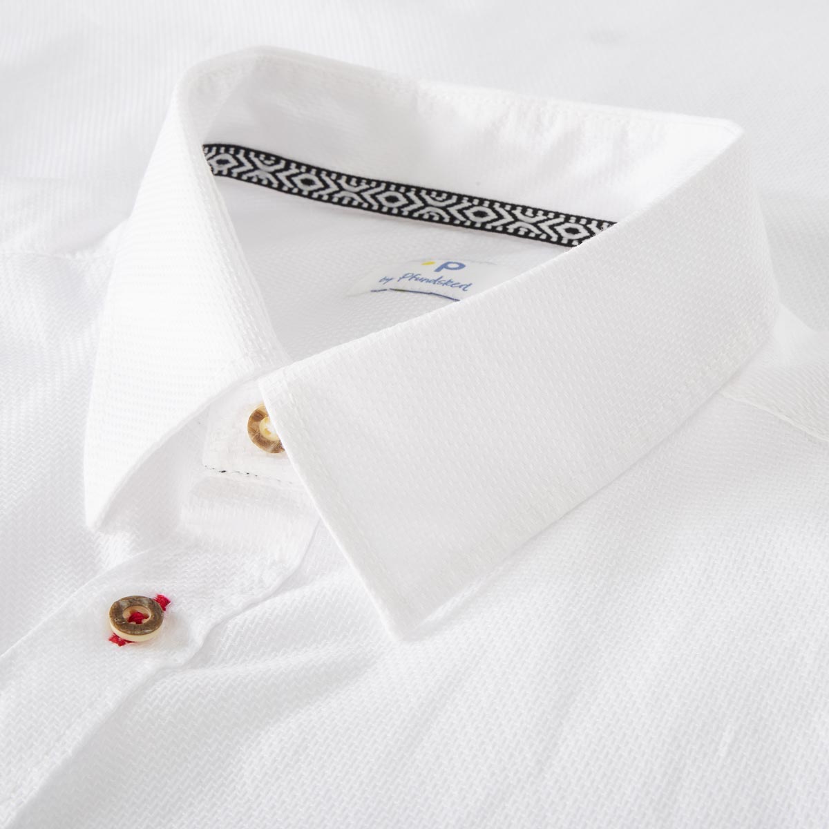 Pfundskerl Trachtenhemd aus Baumwolle weiß