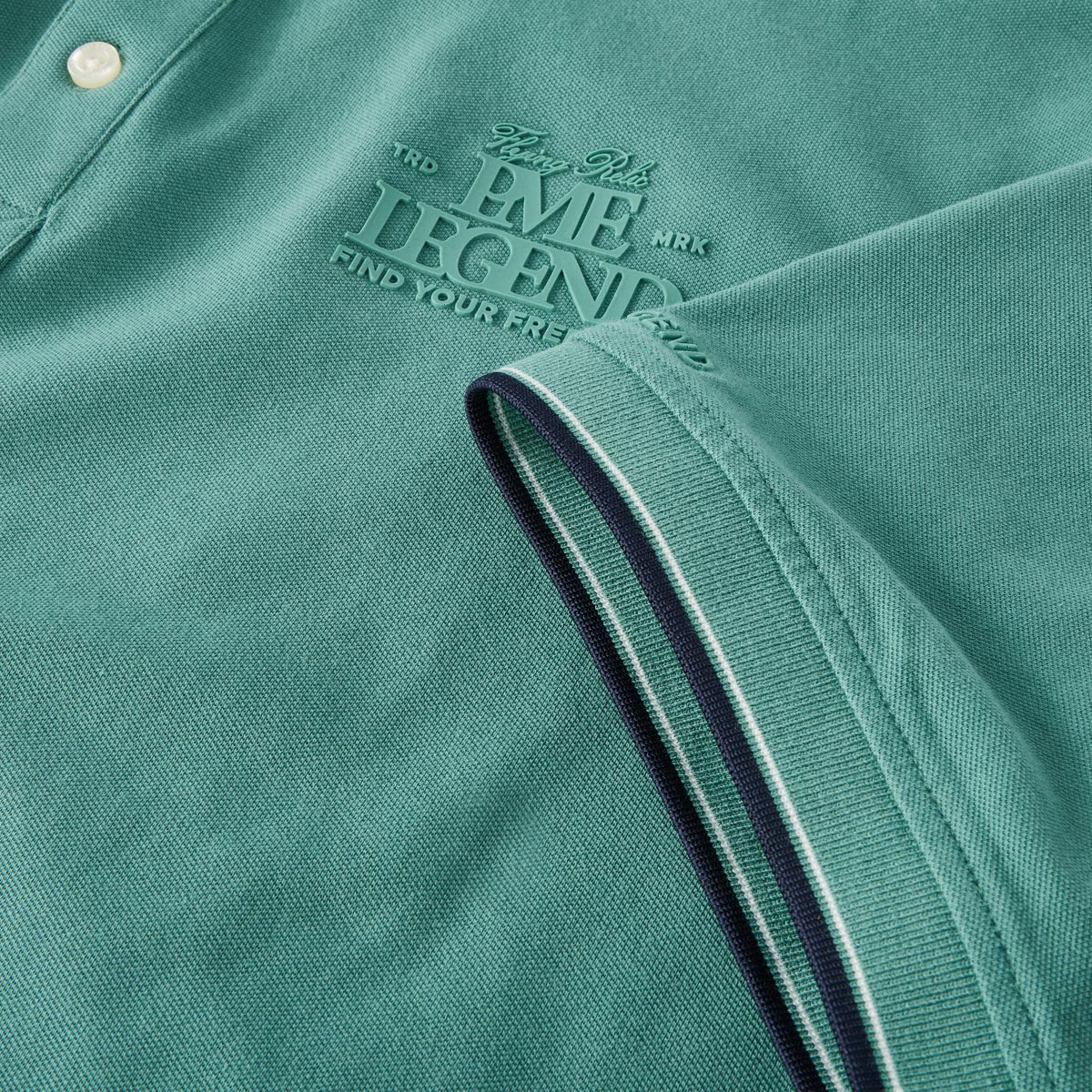 PME LEGEND Poloshirt mit Stretch grün