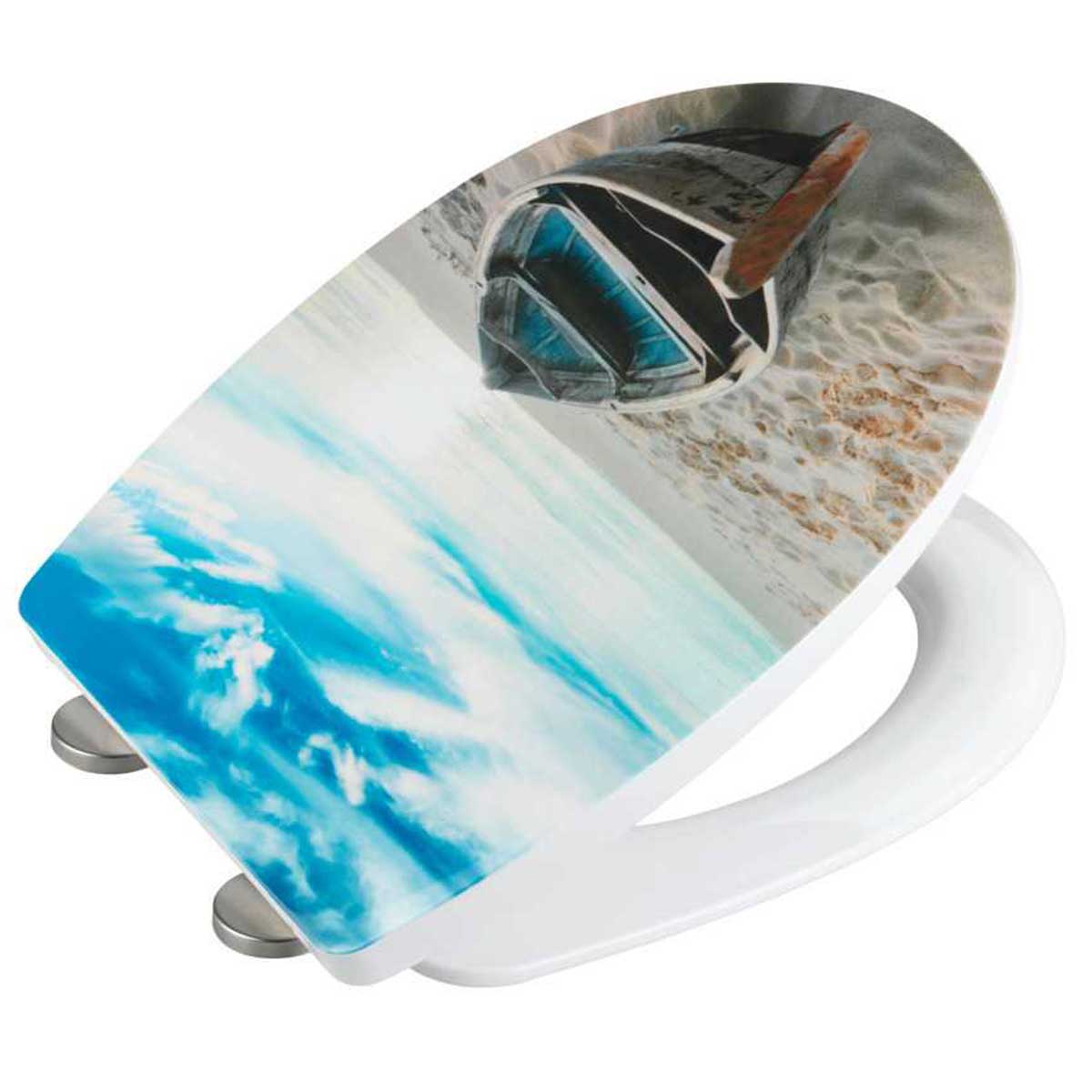 Wenko Extra-belastbarer WC-Sitz mit Absenkautomatik sand