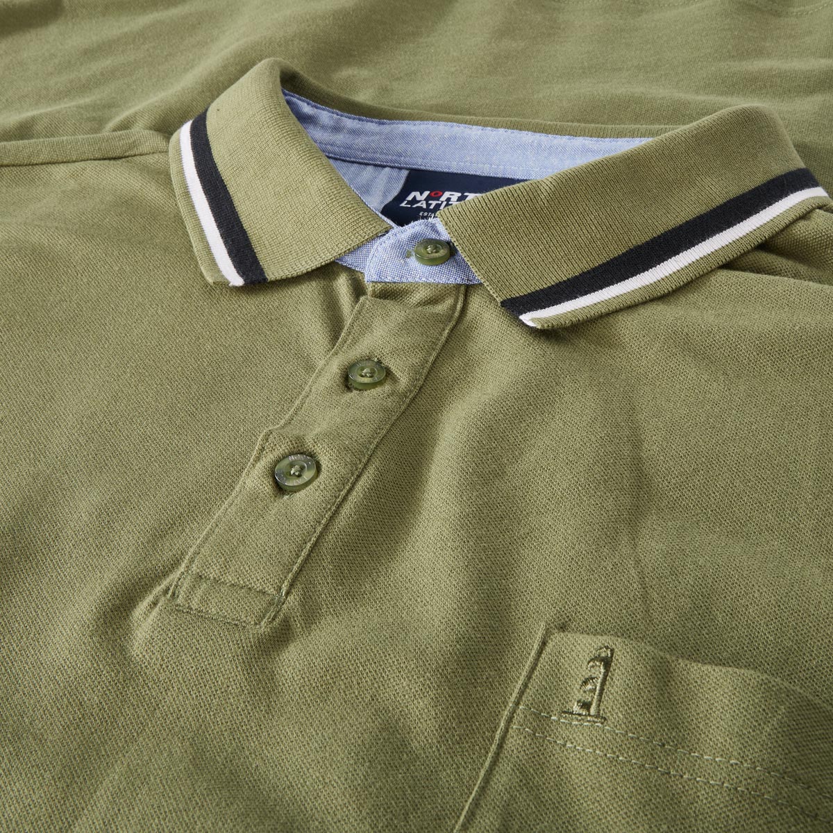 North Poloshirt mit Elasthan oliv