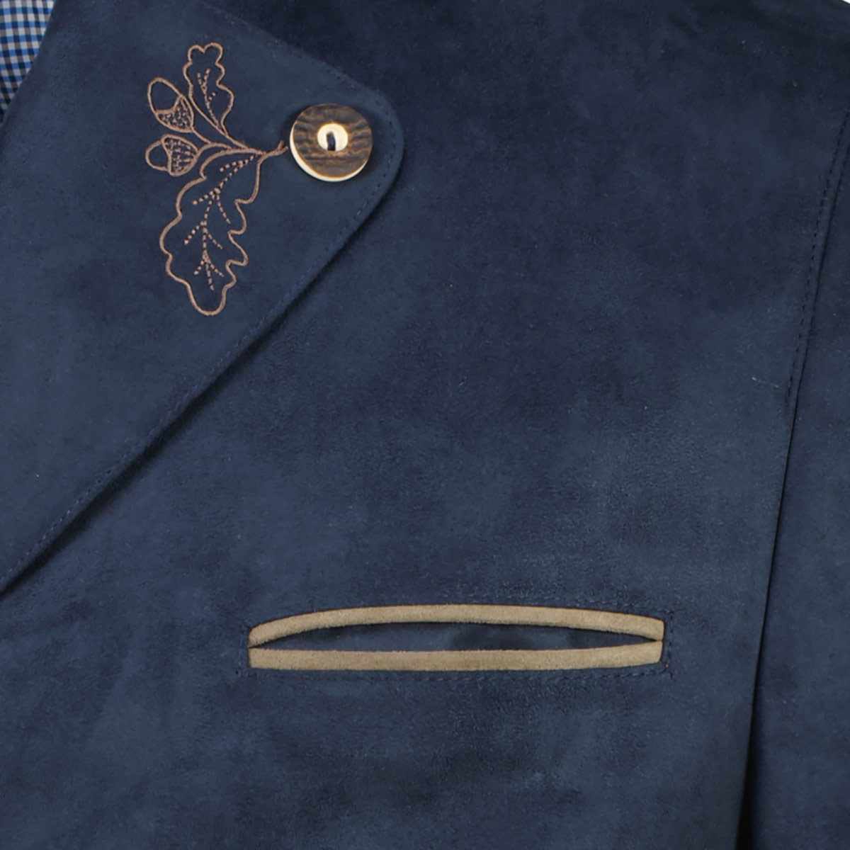 Weis Trachtensakko in Velours-Optik marine