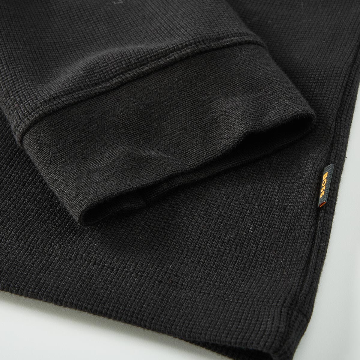 BOSS Sweatshirt mit Stretch schwarz