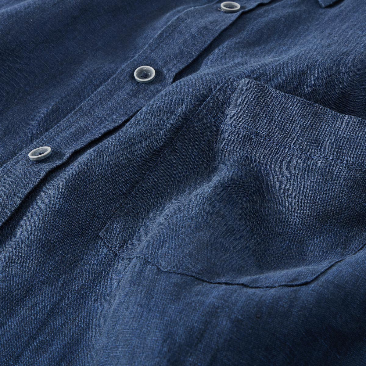 CASA MODA Freizeithemd aus Leinen blau