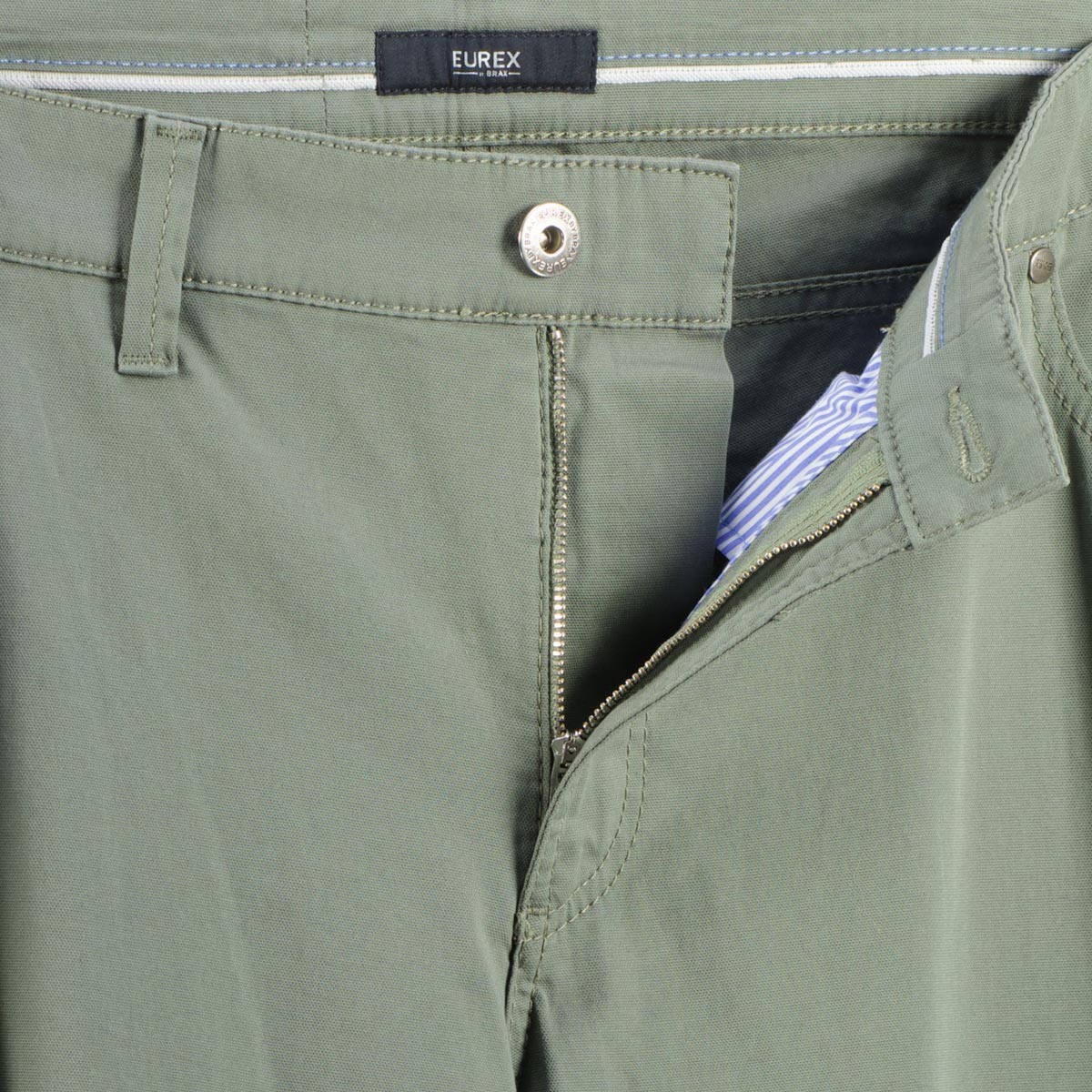Eurex by Brax Baumwollhose "Luke" mit Stretch, Tapered Fit oliv