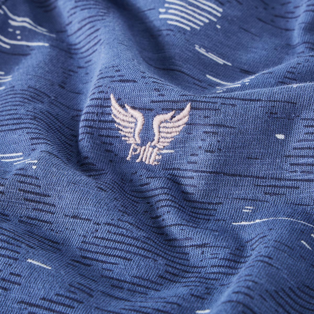 PME LEGEND Poloshirt mit Allover-Muster dunkelblau