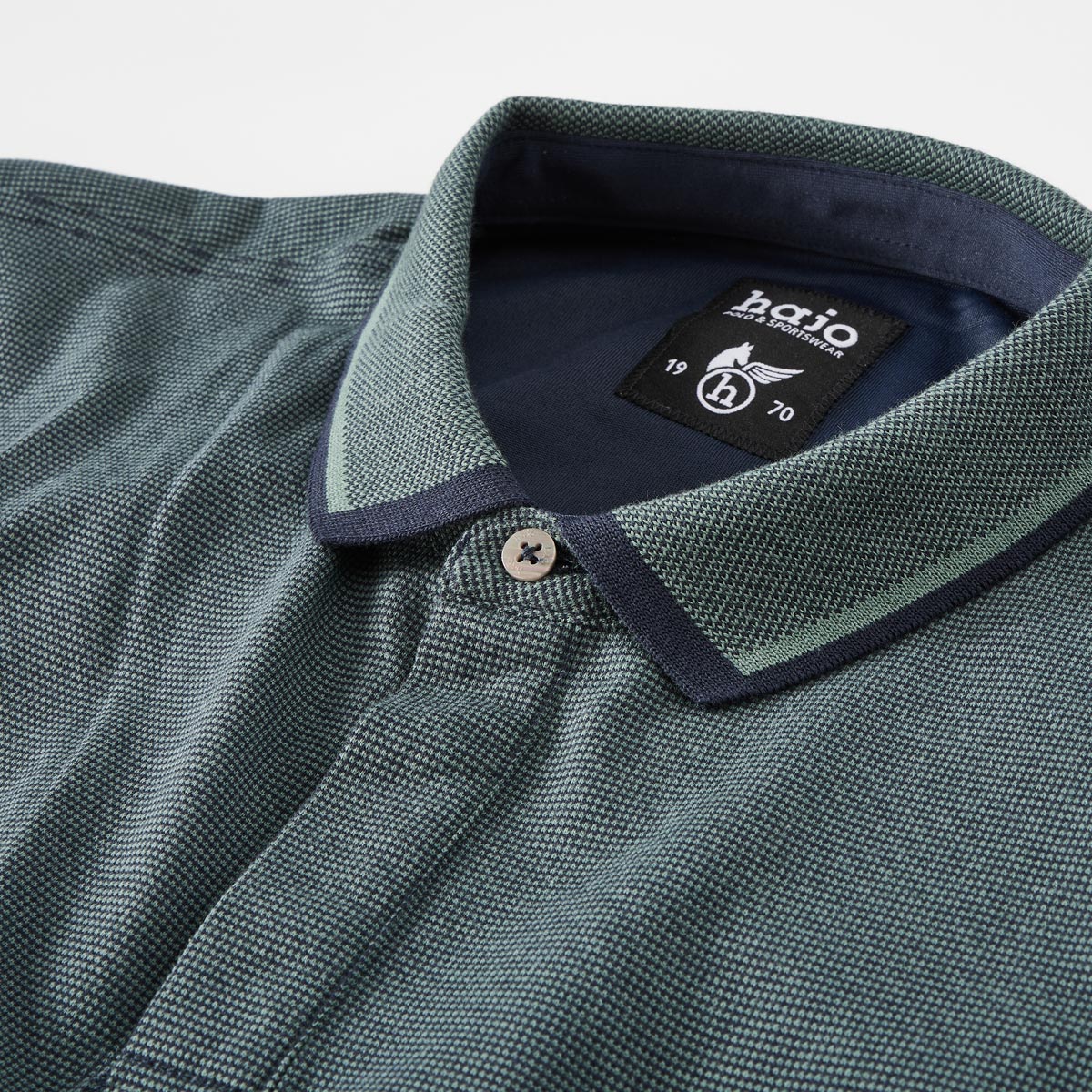 Hajo Poloshirt mit "Stay Fresh" seegrün