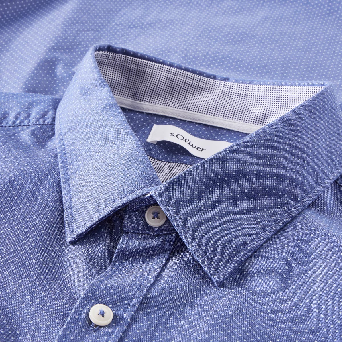 s.Oliver Freizeithemd aus Baumwolle blau