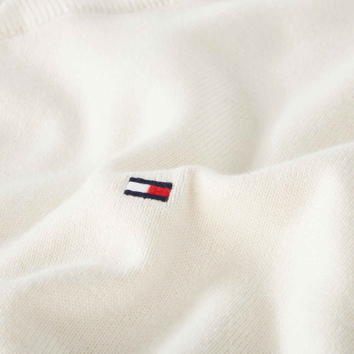 Tommy Hilfiger Pullover aus Baumwolle cremeweiß