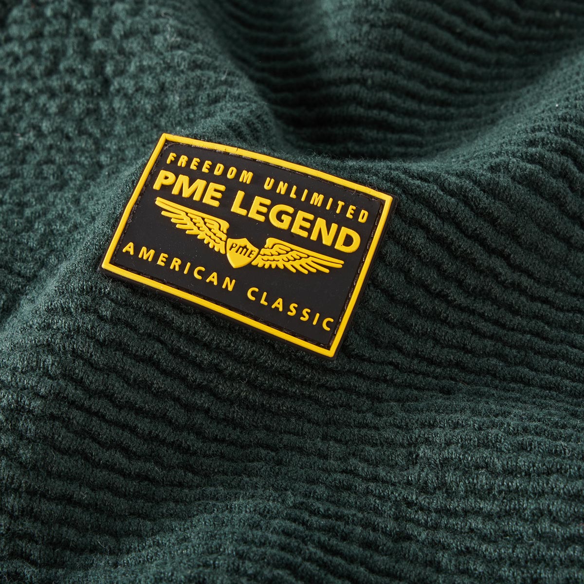 PME LEGEND Sweatjacke mit Struktur dunkelgrün