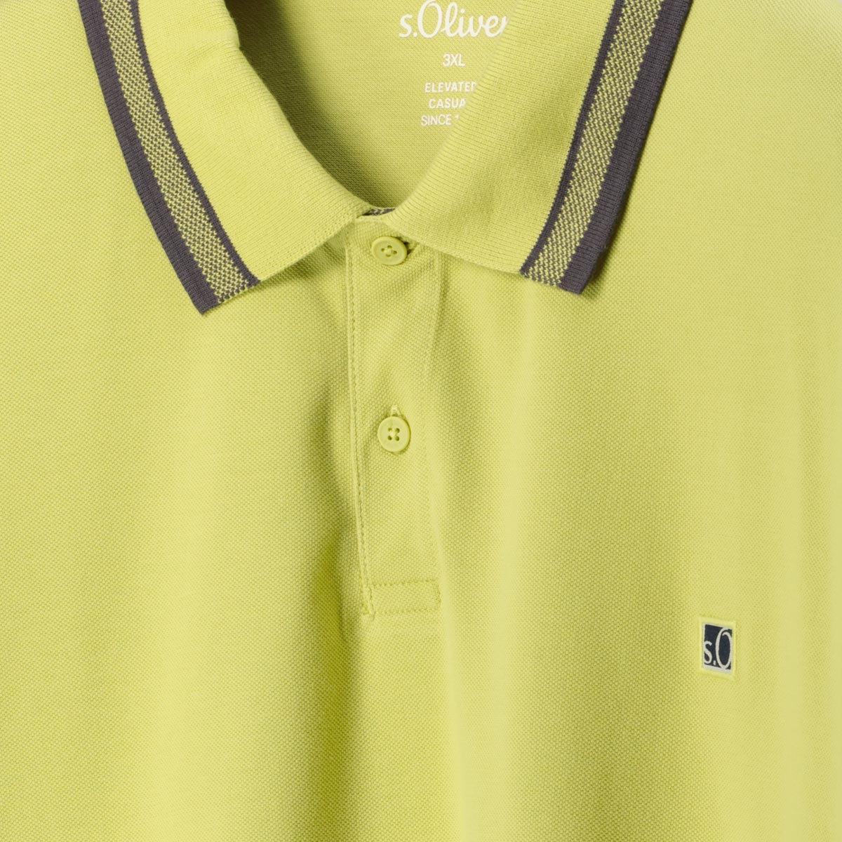 s.Oliver Poloshirt mit Kontrastdetails apfelgrün