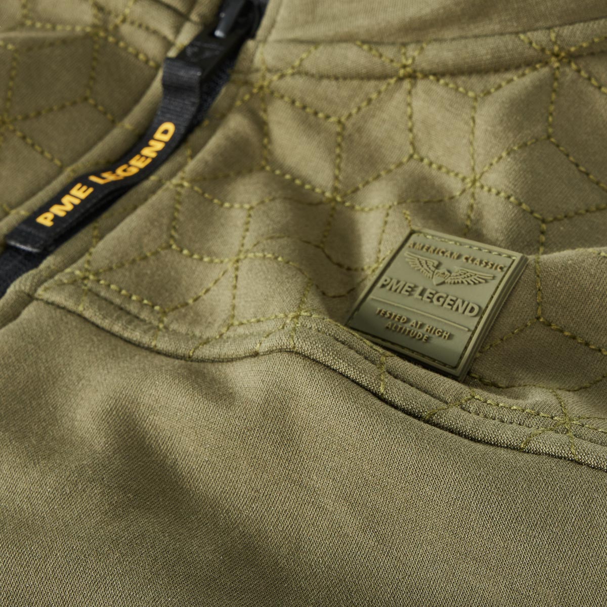 PME LEGEND Sweatjacke mit Elasthan grün