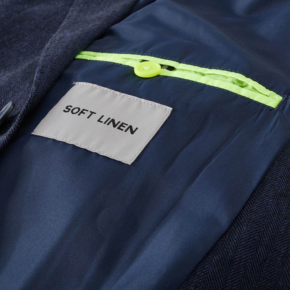 Calamar Sakko mit Leinen dunkelblau