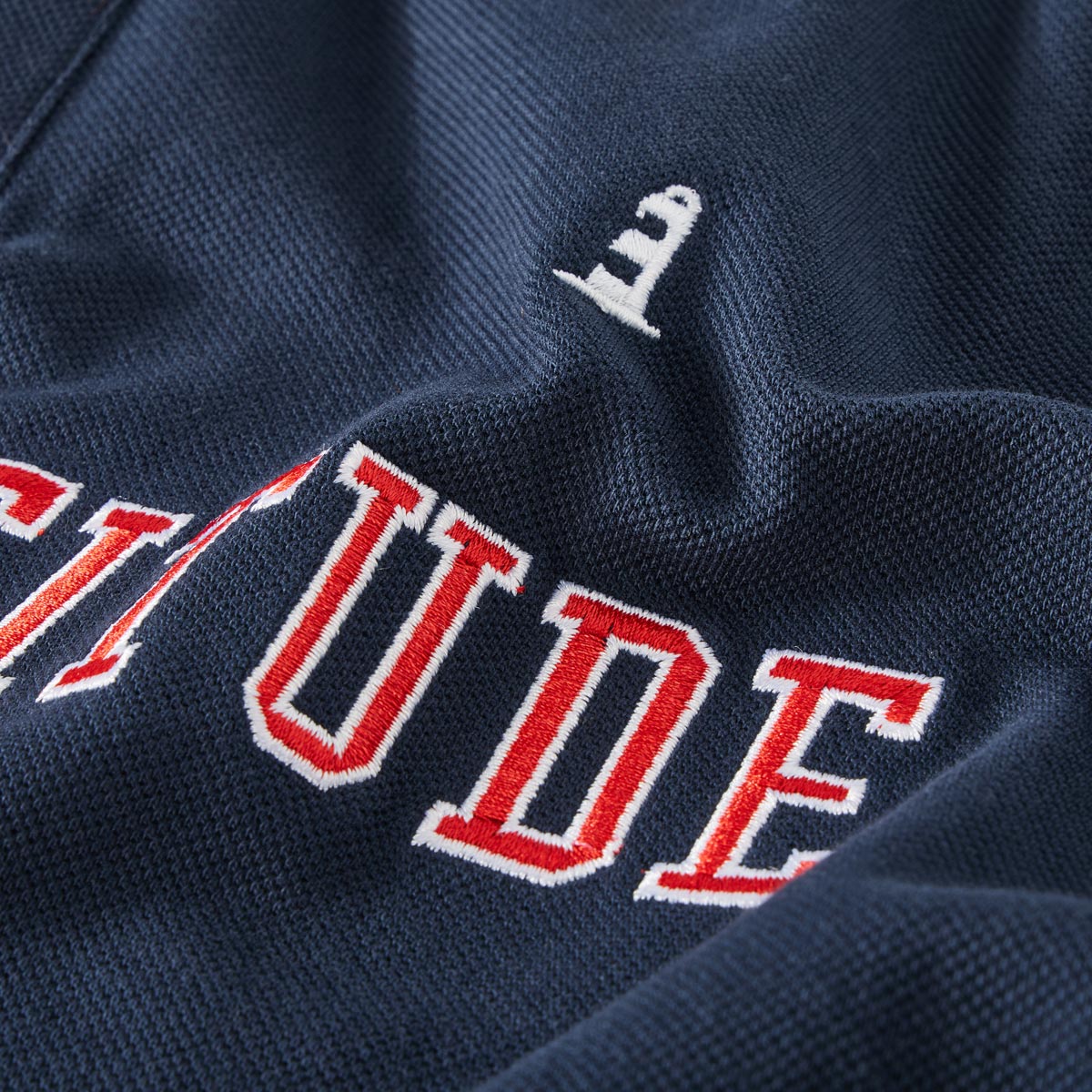 North Poloshirt mit Label-Stickerei dunkelblau