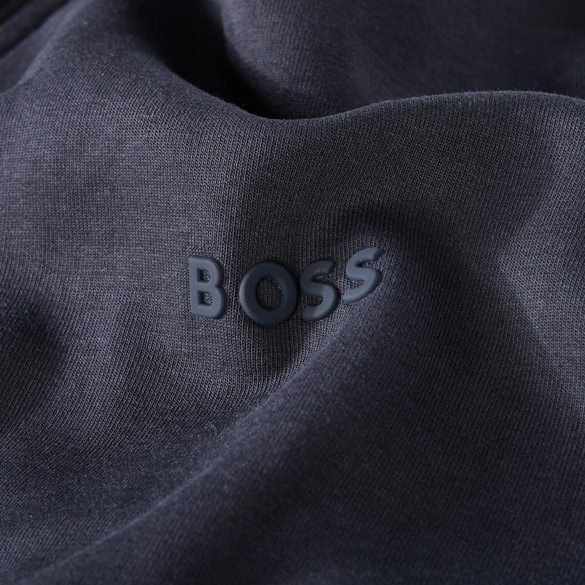 BOSS Sweatjacke mit Elasthan dunkelblau