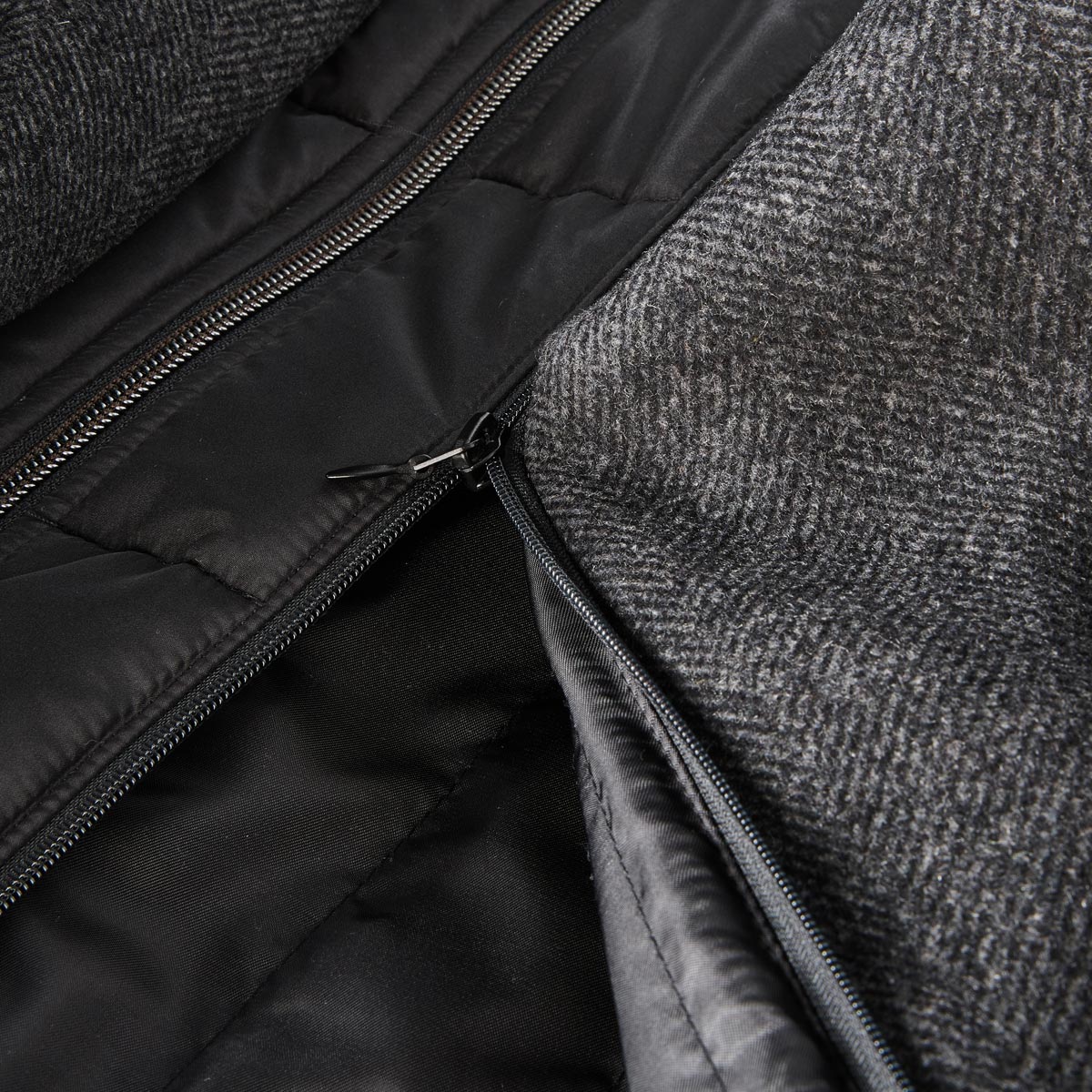 bugatti Wollmantel mit heraustrennbarem Westeneinsatz dunkelgrau