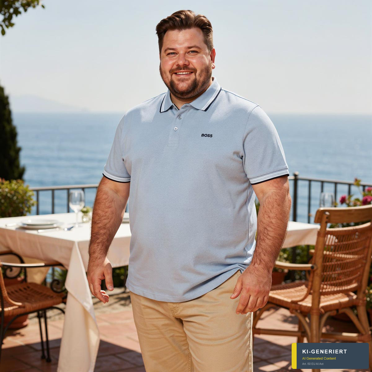 BOSS Poloshirt mit Kontrastdetails grau