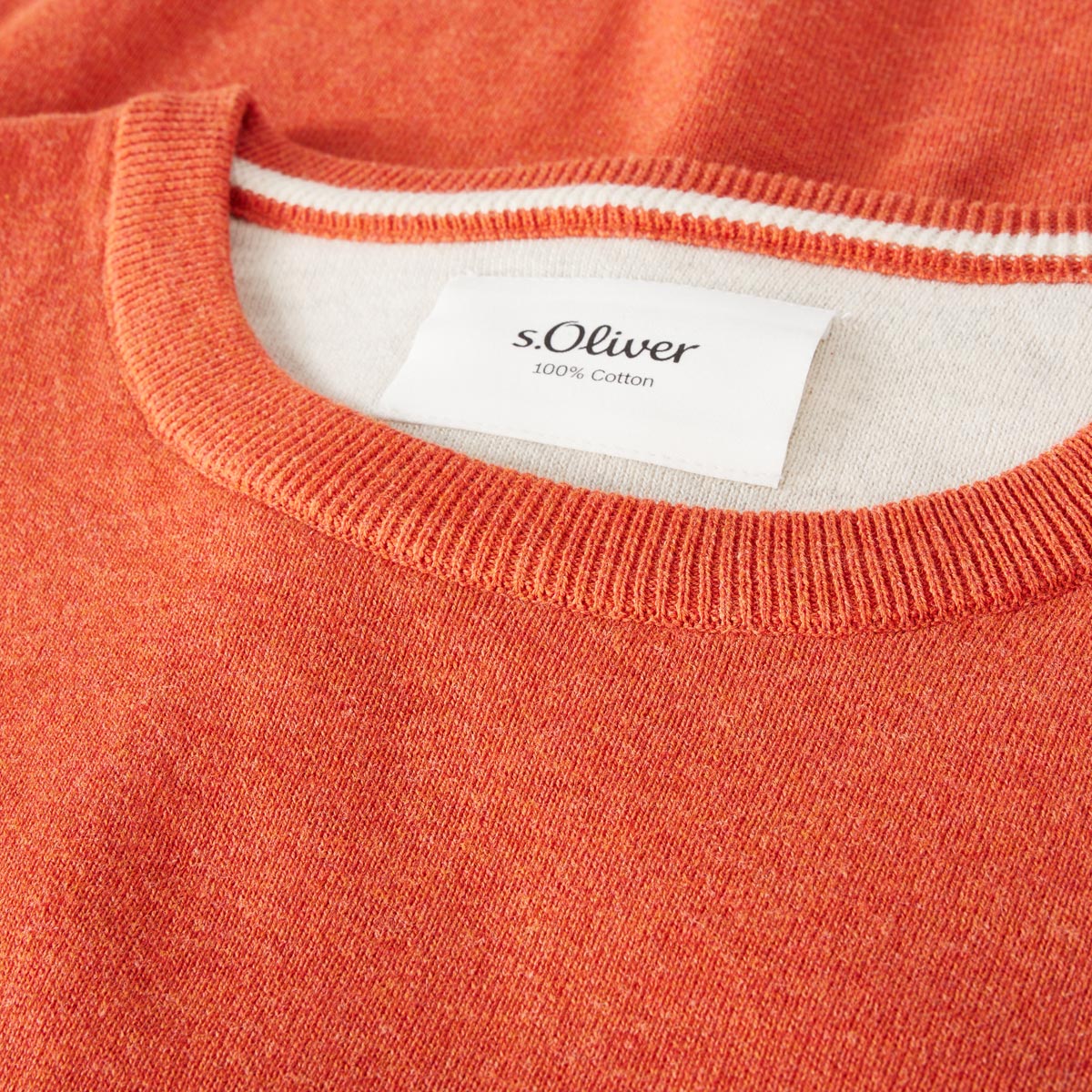 s.Oliver Feinstrickpullover aus Baumwolle rot