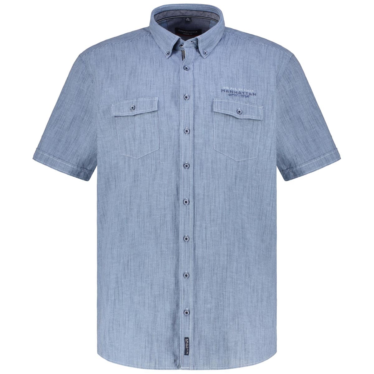 CASA MODA Freizeithemd mit Leinen blau CASA MODA Freizeithemd mit Leinen blau