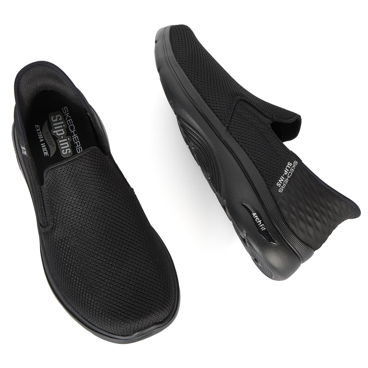SKECHERS Sneaker Slip-ins "GO WALK Arch Fit", extraweit schwarz