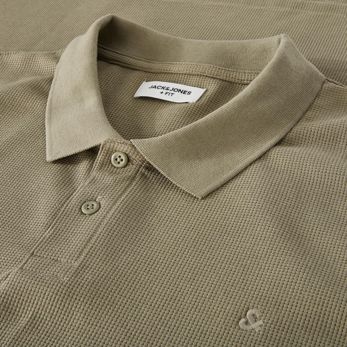 Jack&Jones Strick-Poloshirt mit Stretch oliv