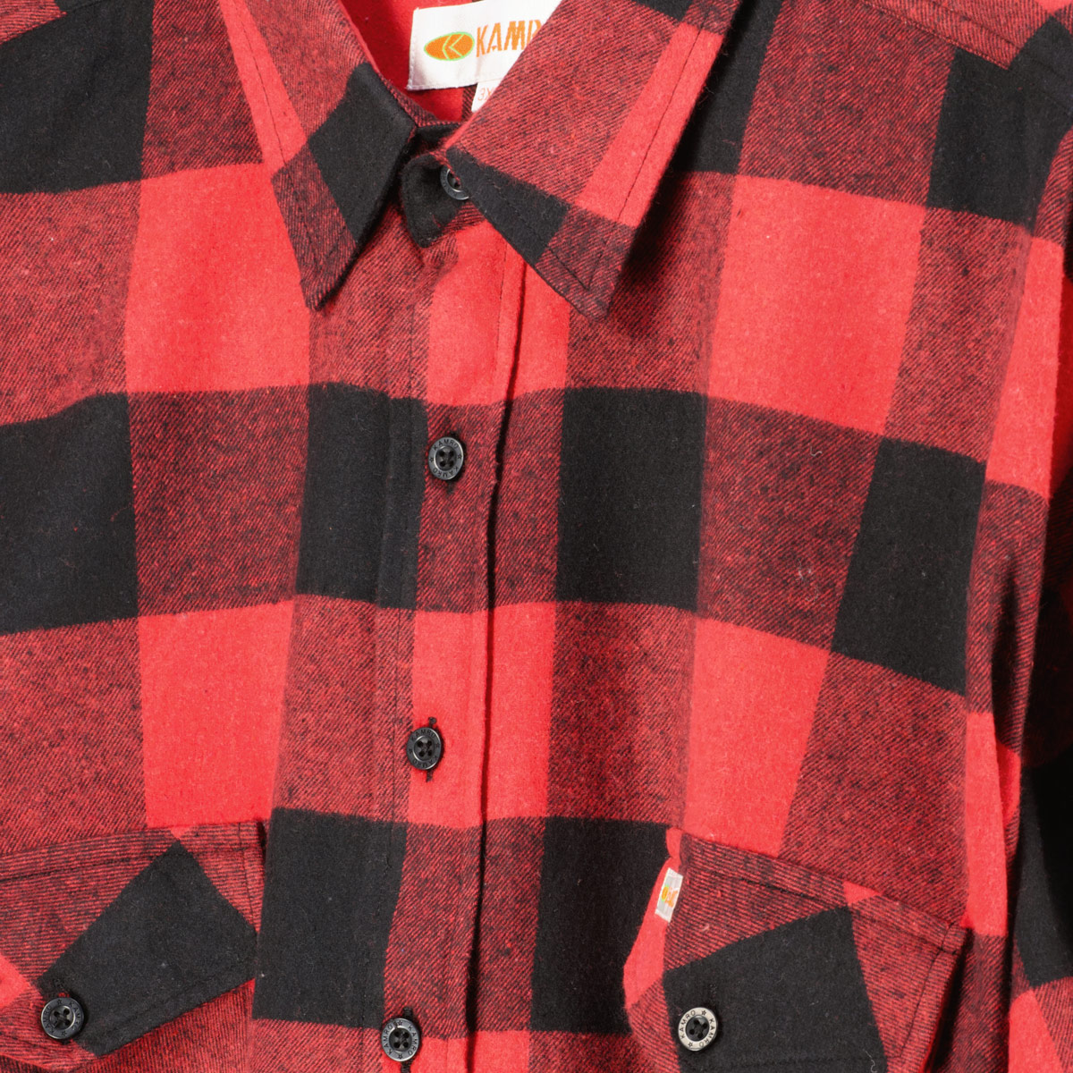 Kamro Freizeithemd aus Baumwollflanell rot/schwarz