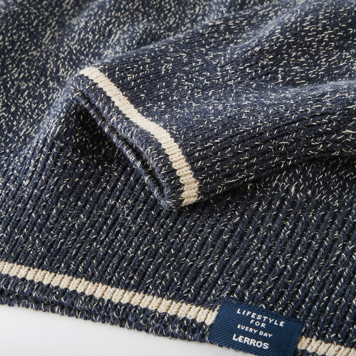 Lerros Troyer mit Norwegermuster blau