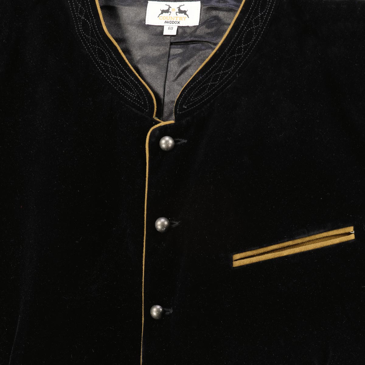 Maddox Trachtenweste aus Samt schwarz