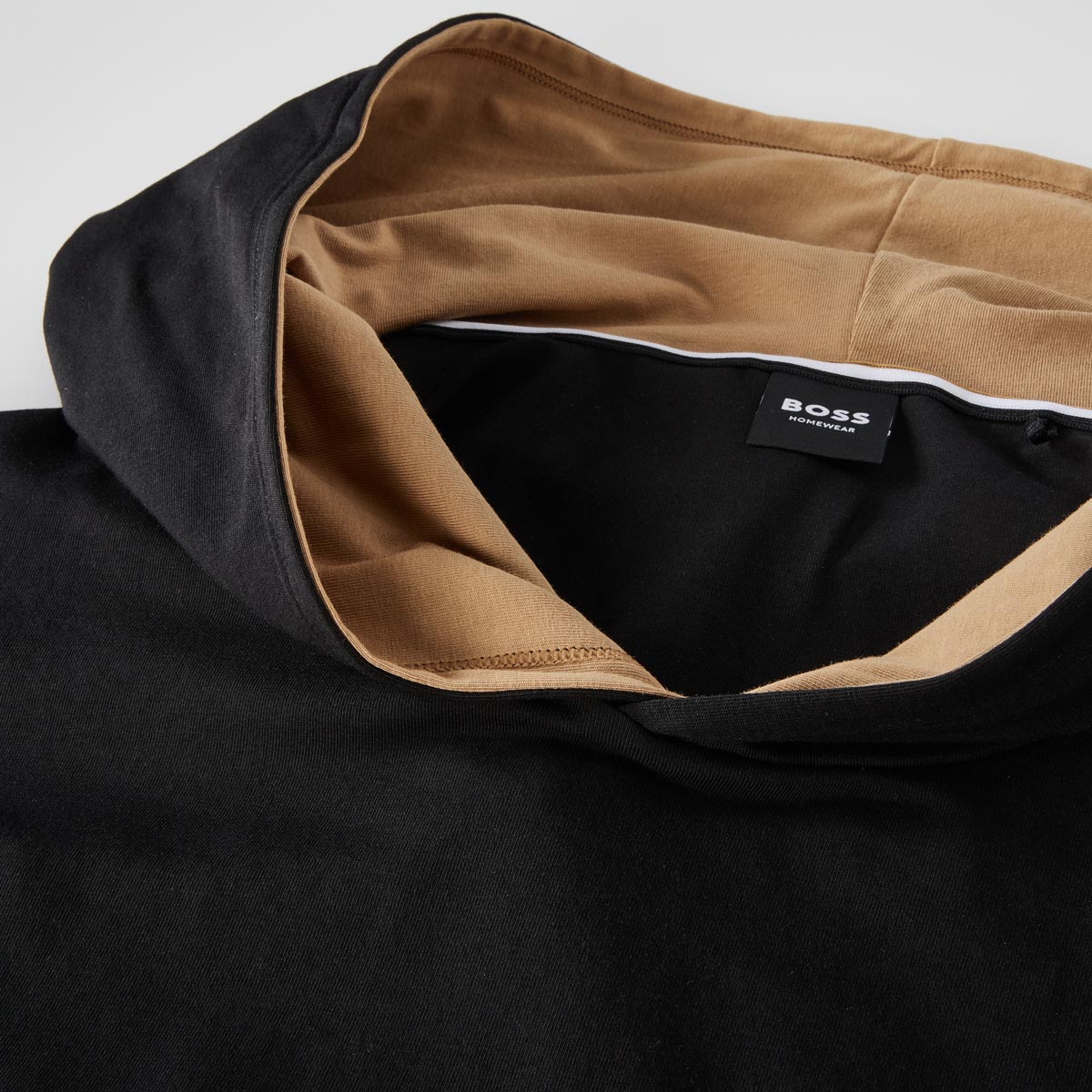 BOSS Hoodie aus Baumwolle schwarz