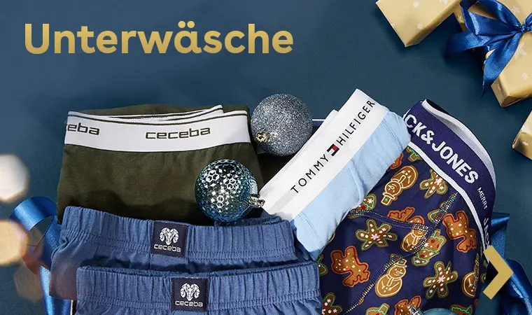 Herrenunterwäsche von Ceceba, Tommy Hilfiger und Jack & Jones