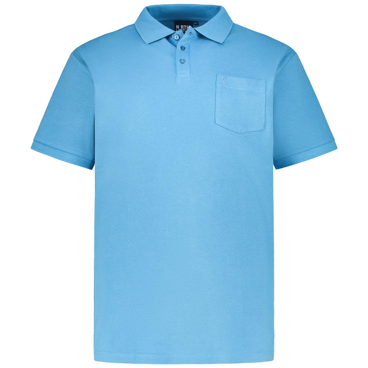 North Poloshirt aus Baumwolle Farbe mittelblau Größe: 5XL günstig online kaufen