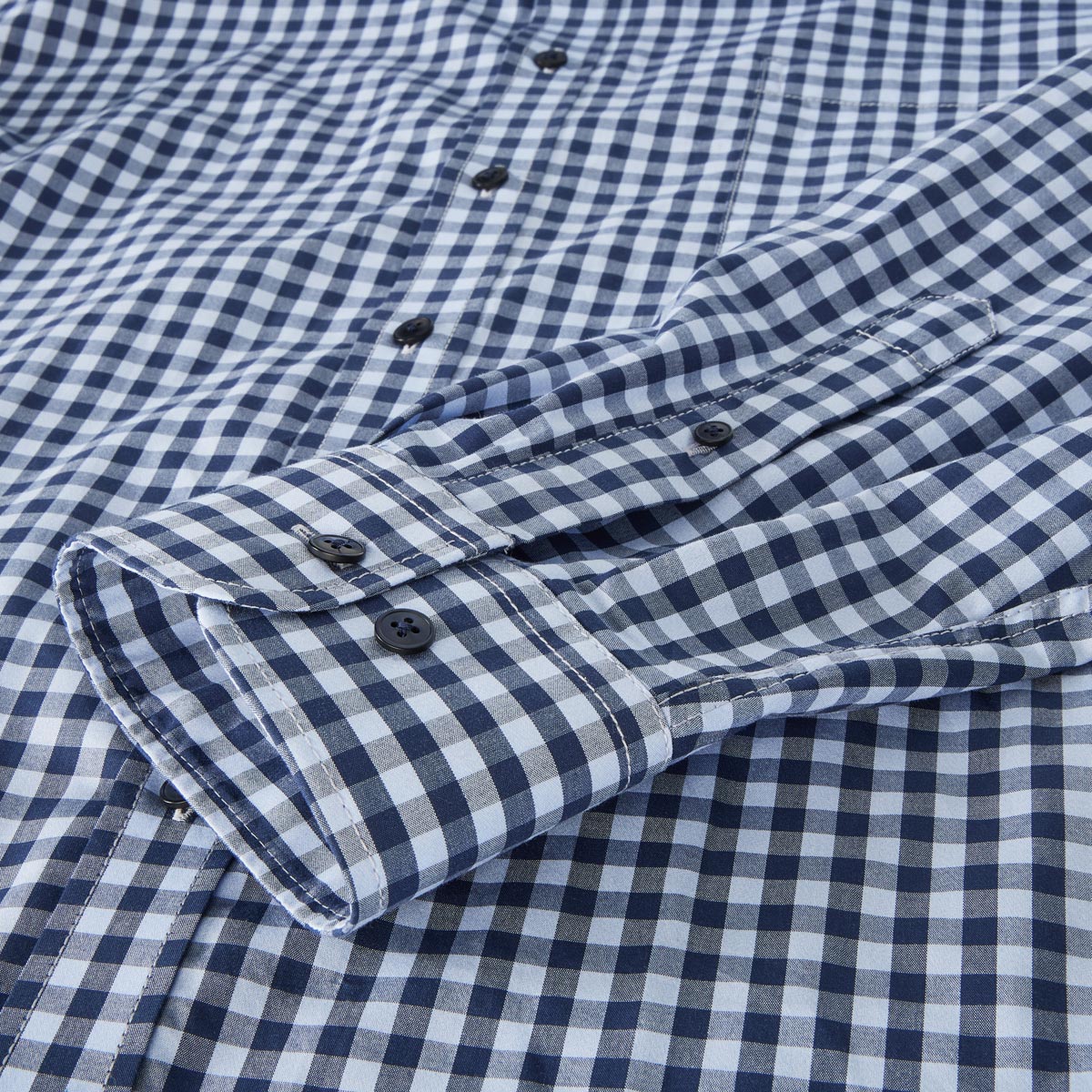 CASA MODA Freizeithemd mit Karomuster blau