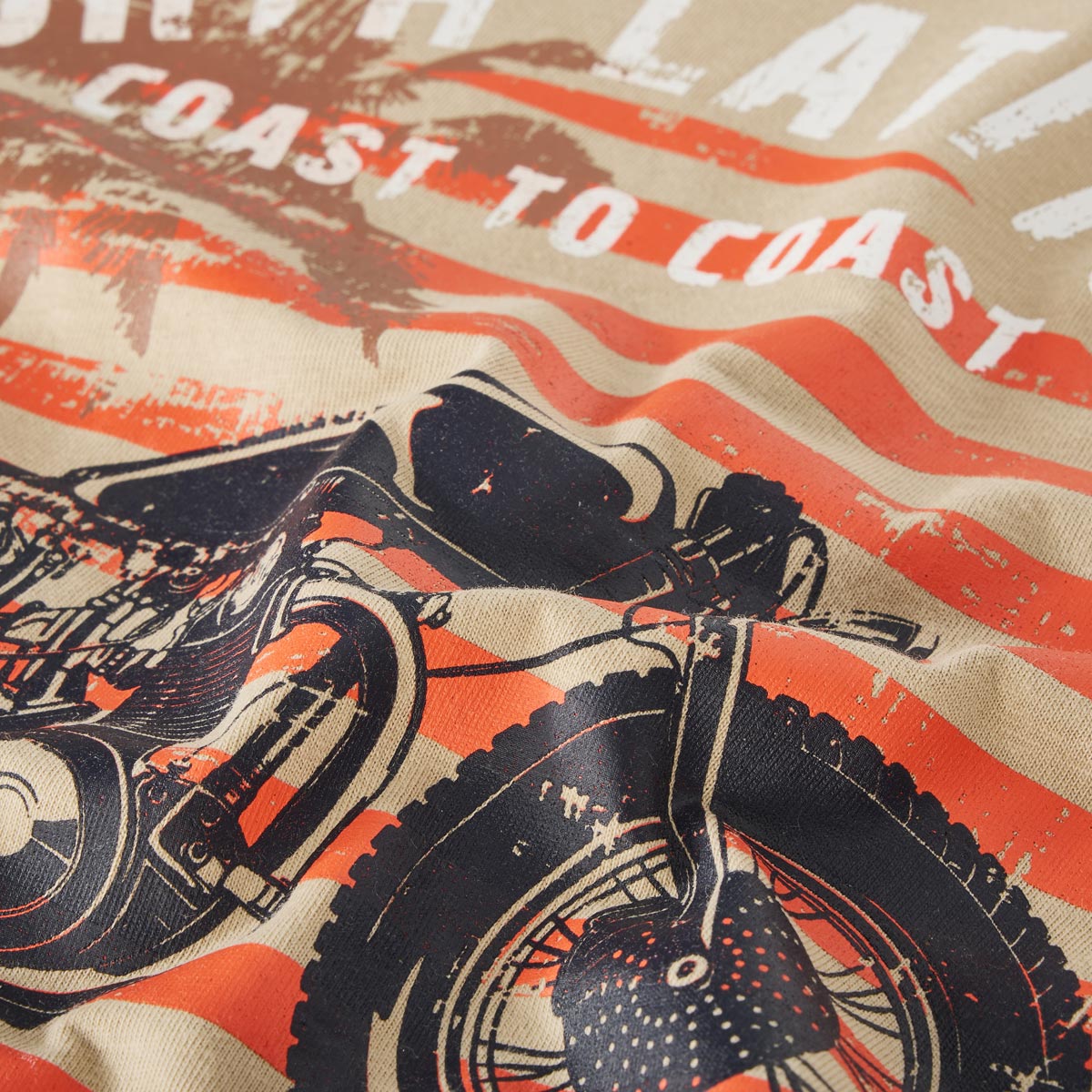 North T-Shirt mit Motiv-Print sand