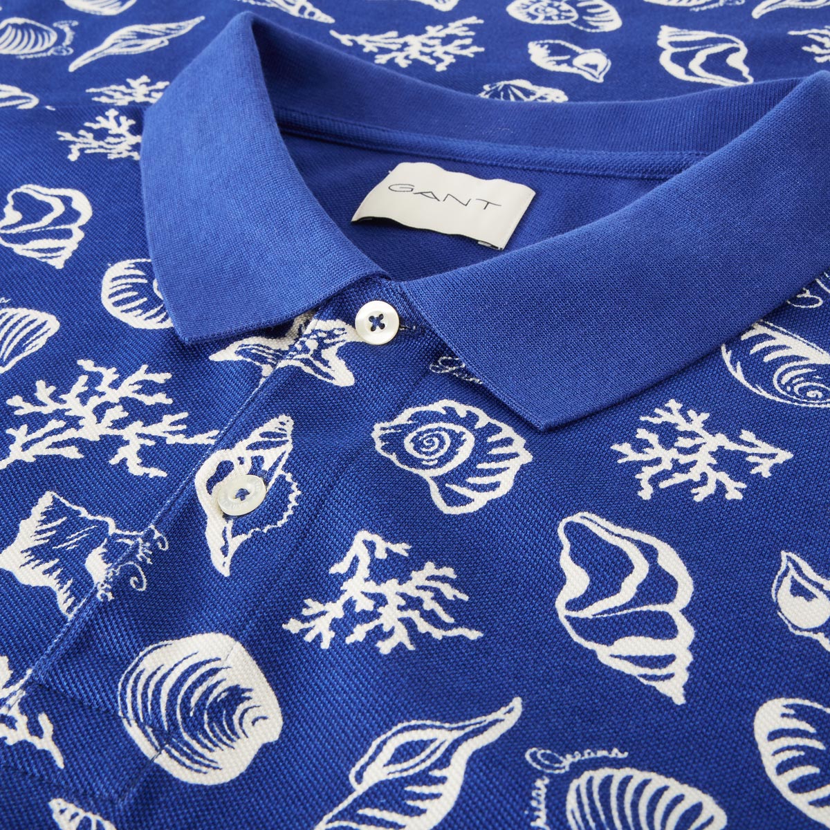 Gant Poloshirt mit Motiv-Print blau