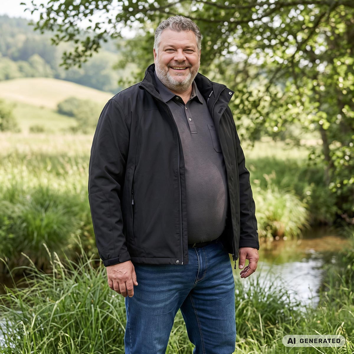 ADAMO 3-in-1 Funktionsjacke, wasserdicht schwarz