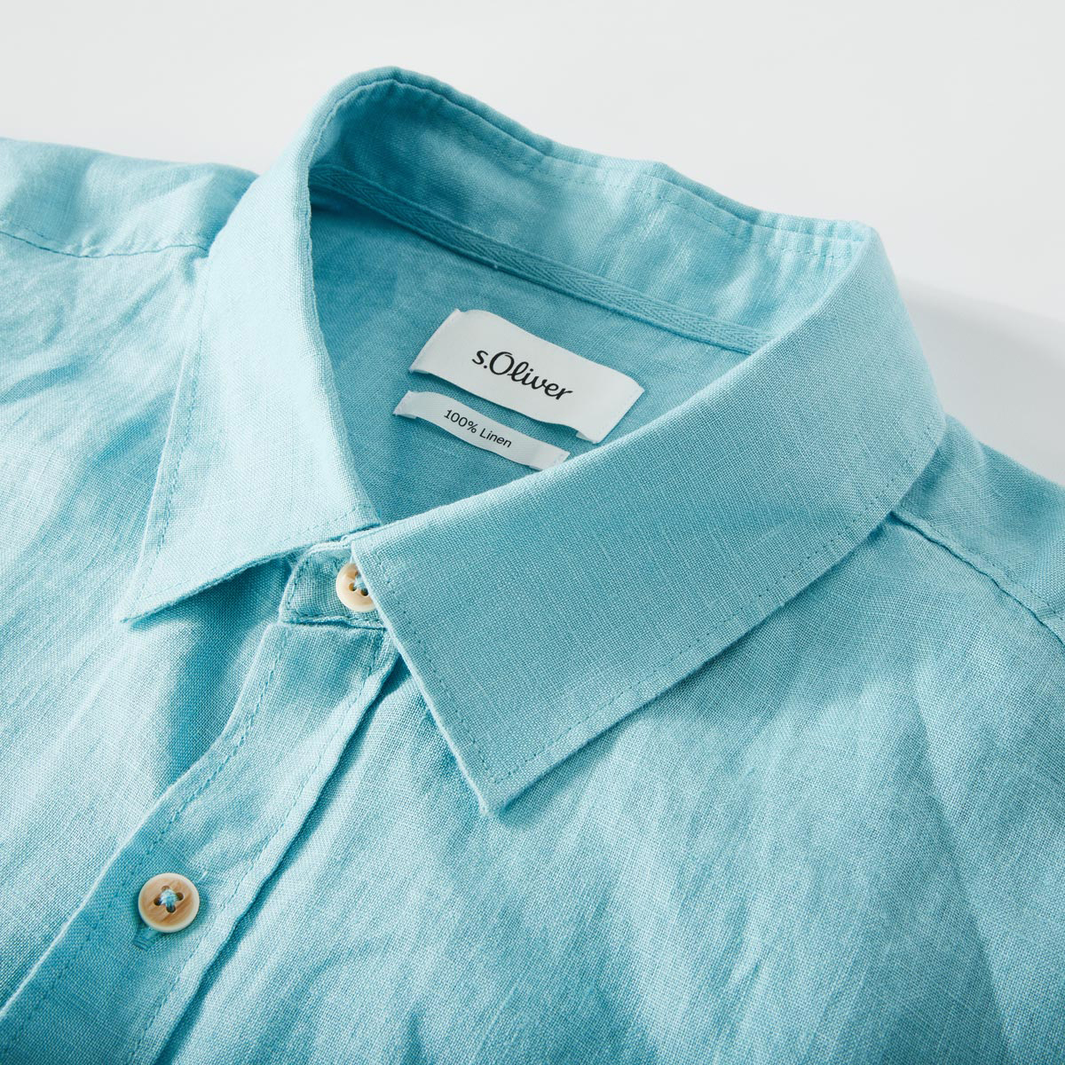 s.Oliver Freizeithemd aus Leinen türkis