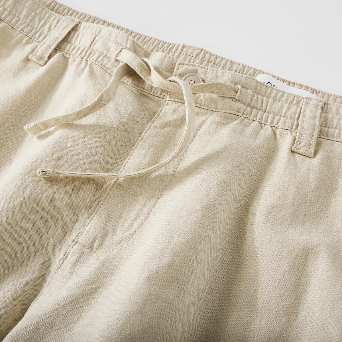s.Oliver Chino-Shorts mit Leinen beige