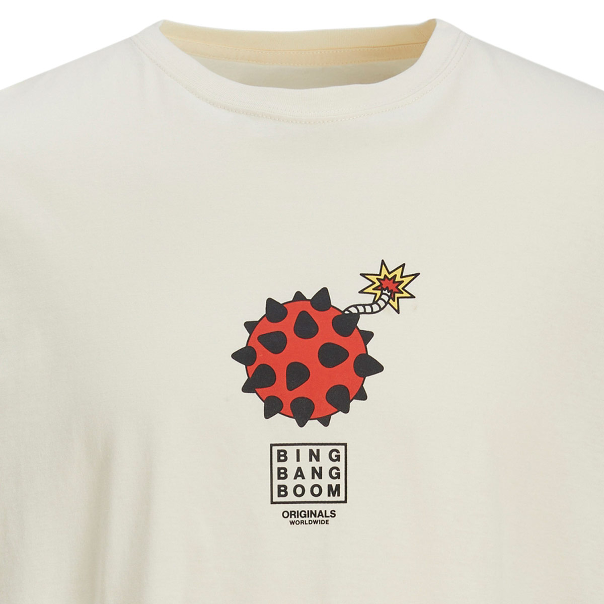 Jack&Jones T-Shirt mit Print creme