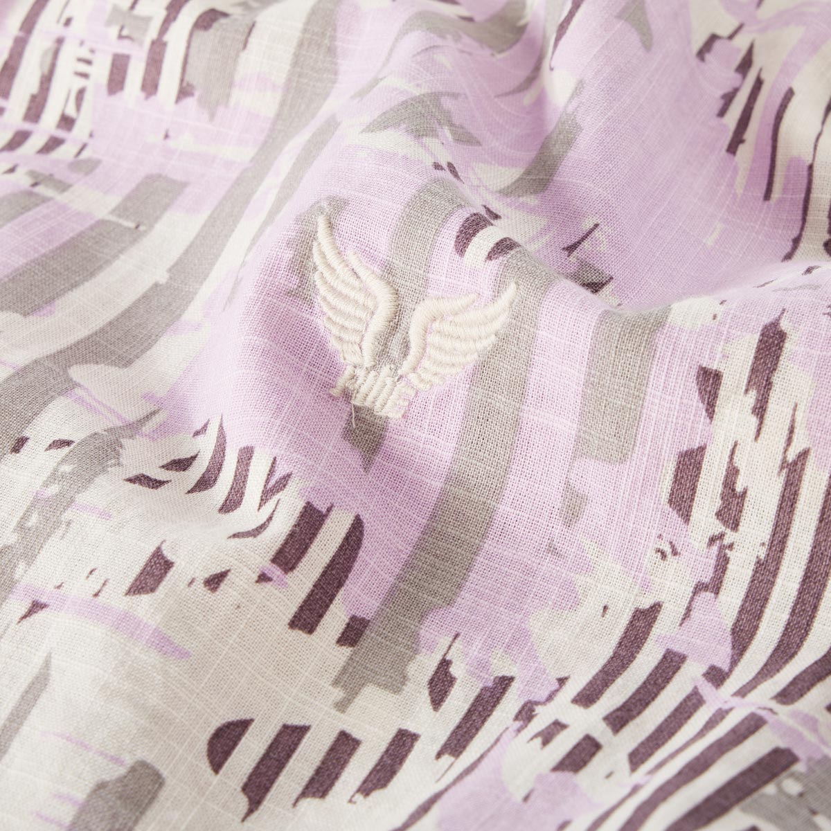 PME LEGEND Freizeithemd mit Allover-Muster flieder