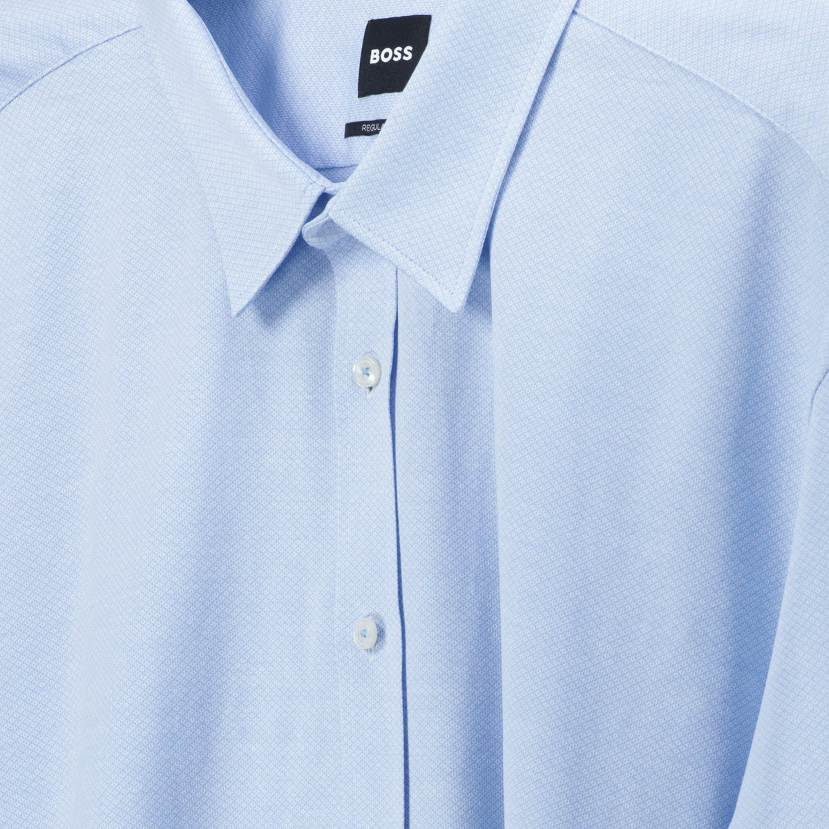 BOSS Freizeithemd aus Baumwoll-Jersey hellblau