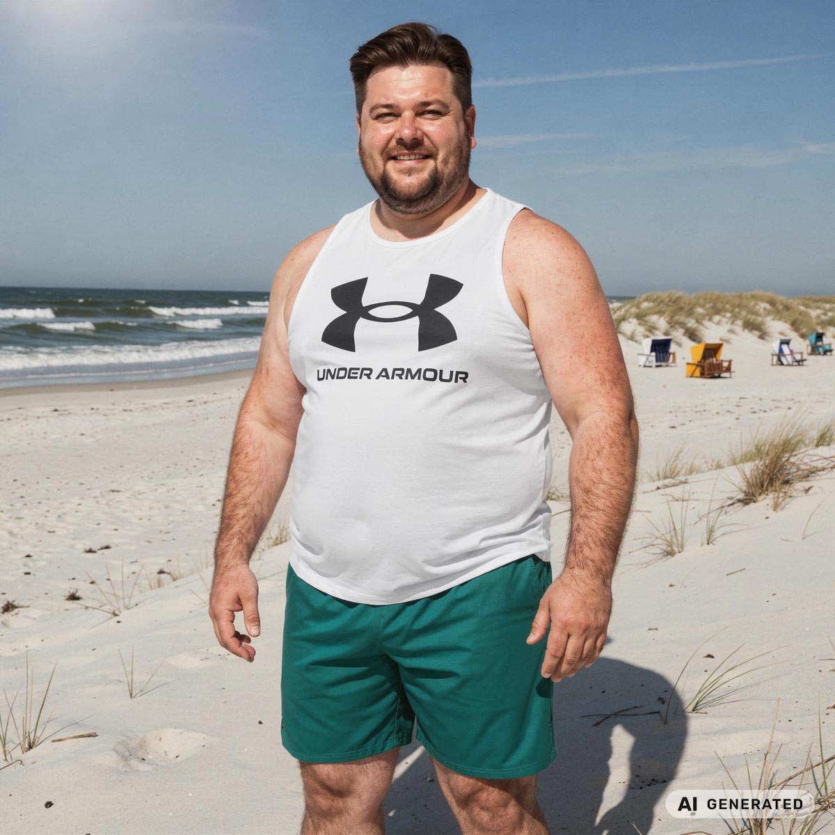 Under Armour Tanktop mit Label-Print weiß