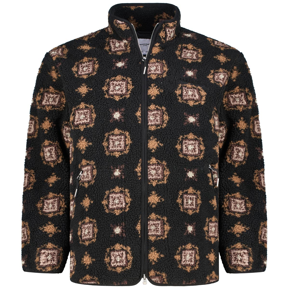 Jack&Jones Fleecejacke mit Stehkragen Farbe schwarz Größe: 7XL günstig online kaufen