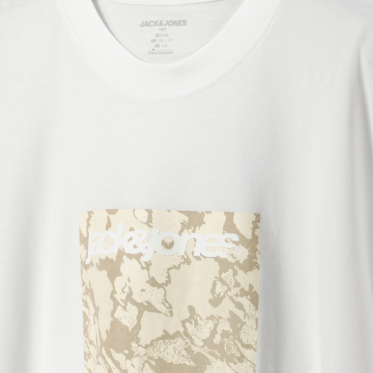 Jack&Jones T-Shirt mit Label-Print weiß