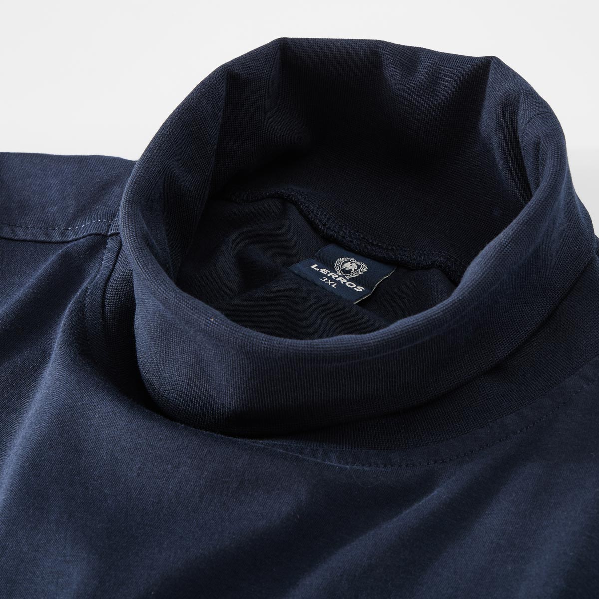 Lerros Rollkragenshirt aus Baumwoll-Jersey blau