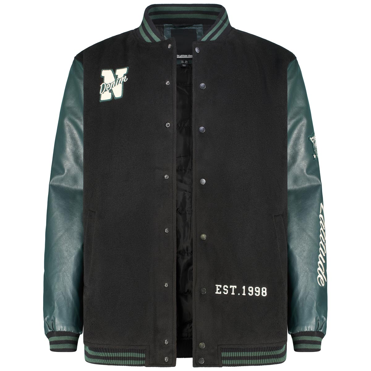 North Jacke im College-Stil schwarz